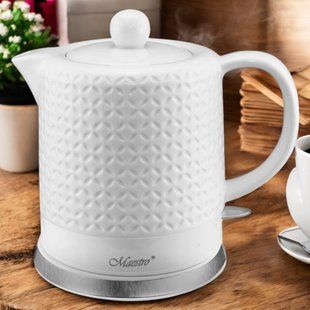 Електрочайник керамічний Maestro MR-067 Білий White 1.2 л 1200 Вт EK_MR067pz/White фото