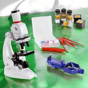 Игровой набор Chang Sheng Toys Microscope Educational Series Микроскоп 100x-1200x с аксессуарами в кейсе T_C2172 фото