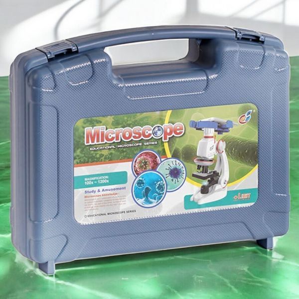 Игровой набор Chang Sheng Toys Microscope Educational Series Микроскоп 100x-1200x с аксессуарами в кейсе T_C2172 фото