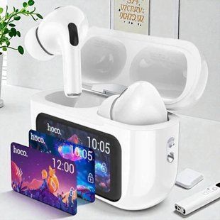 Бездротові навушники Hoco EW72 Soar White ANC Noise Reduction touch screen BT headset 12446 фото