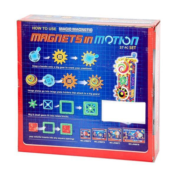 Конструктор магнітний Huada Toys Magic magnetic з шестернями 37 деталей JH_6877 фото