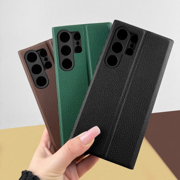 FIBRA Leather Flip case Samsung S25 Plus Brown 111756-3 фото