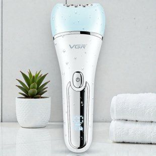 Епілятор 6в1 VGR V-733Blue IPX7 12 насадки 600mAh 11982 фото