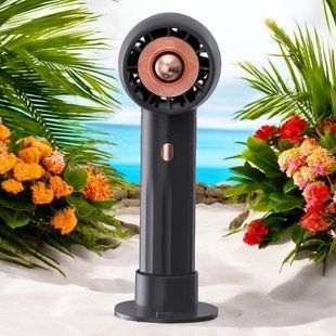 Портативный вентилятор Mini Fan Turbo 01-3330 Black USB 1200 mAh 9034 фото