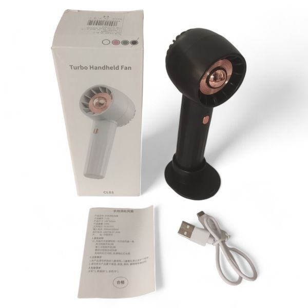 Портативный вентилятор Mini Fan Turbo 01-3330 Black USB 1200 mAh 9034 фото