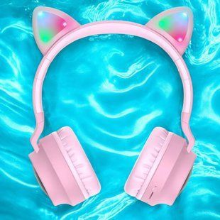 Навушники Hoco W27 Cat ear wireless headphones Pink 10256 фото