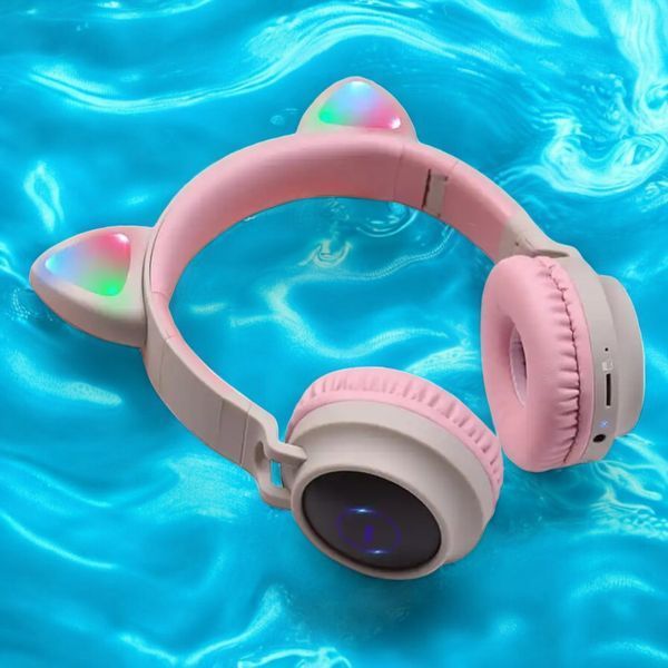 Навушники Hoco W27 Cat ear wireless headphones Pink 10256 фото