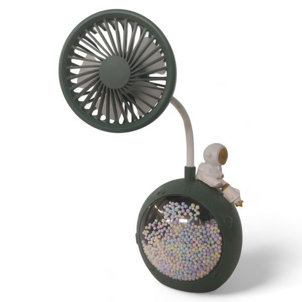 Портативный вентилятор-ночник Mini Fan HD-6604 Green USB 1000 mAh 09036Green фото