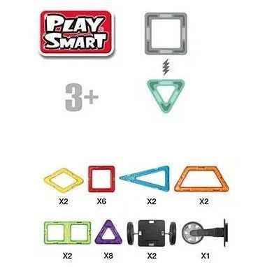 Конструктор магнітний Play Smart Машинки тваринні мотоцикли 25 деталей 33 моделі T_2474 фото