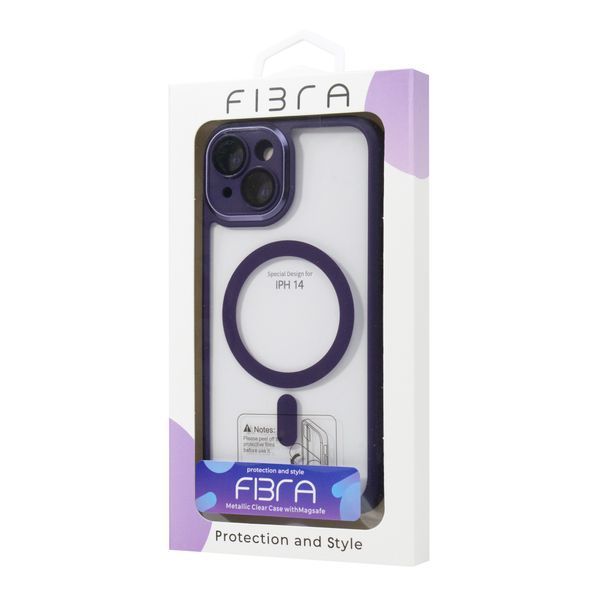 FIBRA Metallic Clear Case with MagSafe iPhone 14 Deep Purple 109438-3 фото