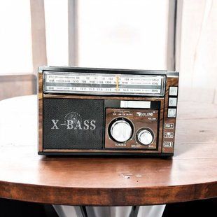 Радіоприймач Golon RX-381 Brown X-BASS TF/USB/5V з LED ліхтарем 10128 фото