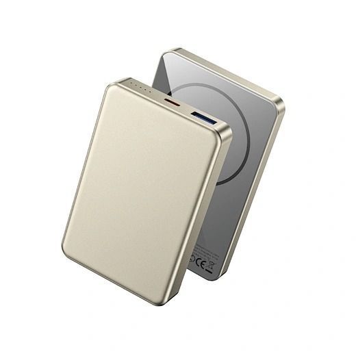 WIWU P15-1 Ultra Thin Magnetic Power Bank 10000mAh Titanium gold 010145-01 фото