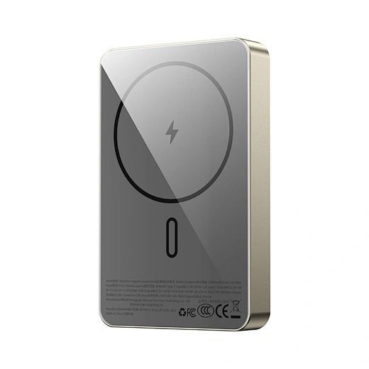 WIWU P15-1 Ultra Thin Magnetic Power Bank 10000mAh Titanium gold 010145-01 фото