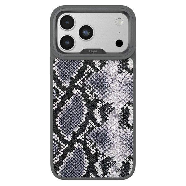 Kajsa Glamorous Collection Genuine Leather Snake Pattern Case iPhone 17 Pro Max Desert Gold 1104560-15 фото