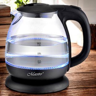 Електрочайник Maestro MR-055 Чорний Black 1.0 л 1100 Вт EK_MR055pz/Black фото