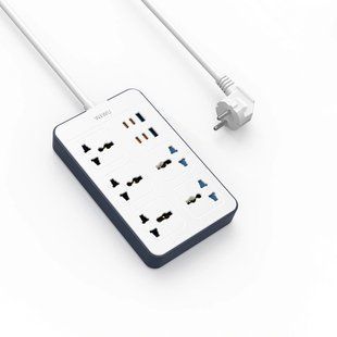WIWU Сетевой Фильтр Wi-S006 11in1 20W 4C+2A+5AC EU 2M White 009981-01 фото