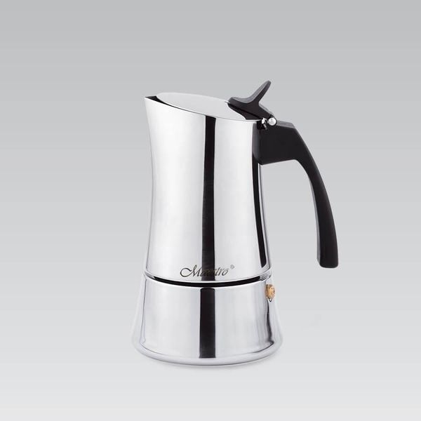 Кавоварка гейзерна Espresso Moka Maestro MR-1668-2 Silver 100 мл на 2 чашки неіржавка сталь MR_1668-2 фото