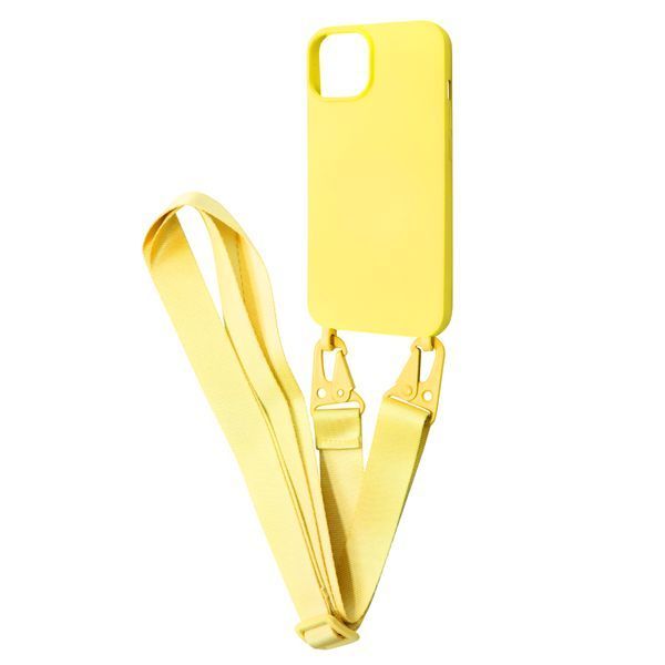 Strap Silicone Case iPhone 14 15 - Yellow 109520-6 фото