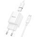 СЗУ Hoco C145A Charm QC3.0 charger set(Micro)(EU) White 009848-01 фото 5
