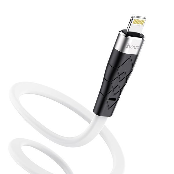 Кабель Hoco X53 Angel Silicone Lightning (1m) Black 109473-2 фото