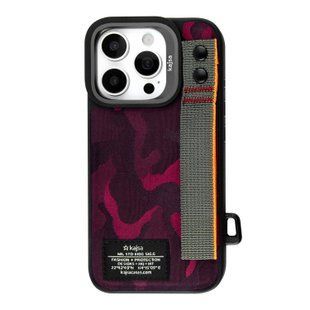 Kajsa Outdoor Collection Camo Satin Straps back case for iPhone 16 Pro Red 009473-02 фото