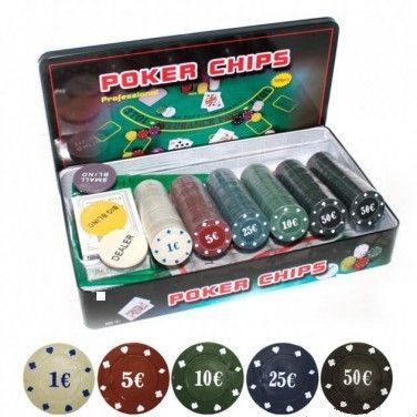 Игровой набор Покер на 300 фишек с номиналом в металлической коробке Poker Set BG_300T фото