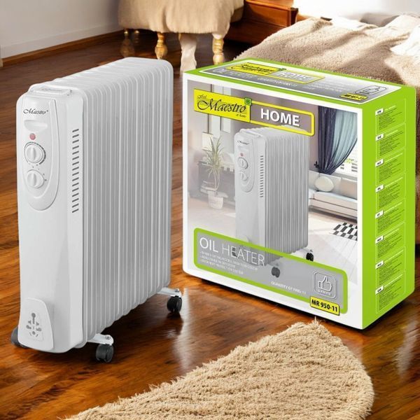 Масляний обігрівач Maestro MR-950-11 White 11 секцій 2500Вт 9953 фото