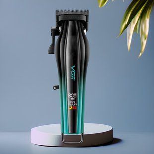 Аккумуляторная машинка для стрижки clipper VGR V-273 Green 6 насадок LED display 11702 фото