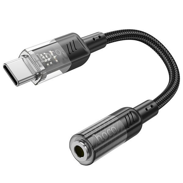 Кабель-переходник Hoco LS37 Spirit transparent digital audio converter Type-C to 3.5mm Gray 111825-02 фото