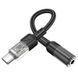 Кабель-переходник Hoco LS37 Spirit transparent digital audio converter Type-C to 3.5mm Gray 111825-02 фото 4