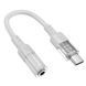 Кабель-переходник Hoco LS37 Spirit transparent digital audio converter Type-C to 3.5mm Gray 111825-02 фото 1