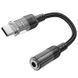 Кабель-переходник Hoco LS37 Spirit transparent digital audio converter Type-C to 3.5mm Gray 111825-02 фото 3