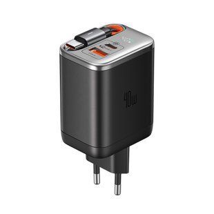 СЗУ MCDODO CH-4281 GaN Charger 65cm retractable USB-C Cable 40W 1C1A Black 010696-01 фото