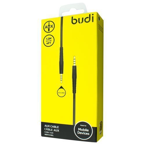 M8J150AUX - AUX Cable Budi 1.2m Black 15104416-08 фото