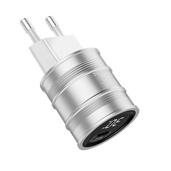 WIWU СЗУ Wi-U027 Cheer 30W GaN Fast Charger Silver 112235-1 фото
