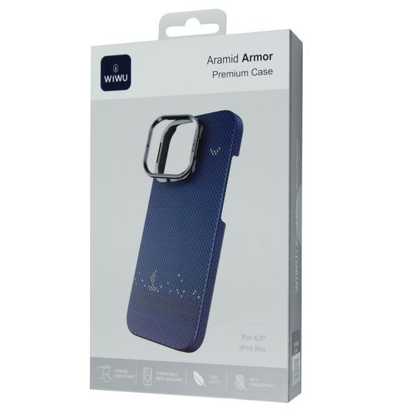 WIWU Чехол DCC-209 Aramid Saling for iPhone 16 Pro Max Blue Grey 112307-1 фото