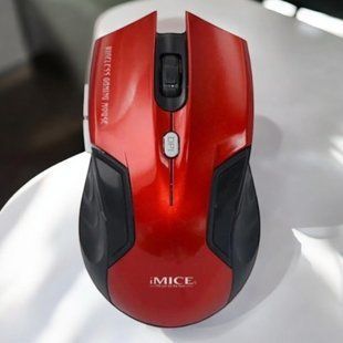 Миша комп'ютерна iMICE E-1500 Red бездротова безшумна 1600 DPI 9098 фото