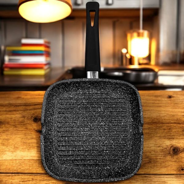 Алюмінієва сковорода гриль Maestro MR-4824 &Oslash;24 см з антипригарним покриттям TEFLON CLASSIC MR_4824 фото