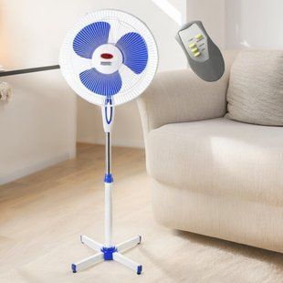 Напольный вентилятор Wimpex WX 1603 R с пультом, мощностью 100 Вт, диаметр лопастей 40 см, 3 скорости 5308 фото