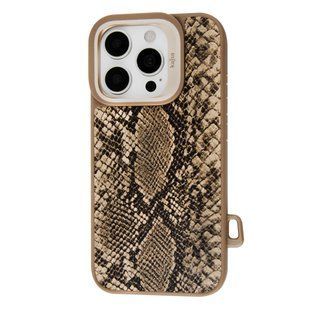 Kajsa Glamorous Collection Snake Pattern 2 back case for iPhone 16 Pro Desert 009481-02 фото