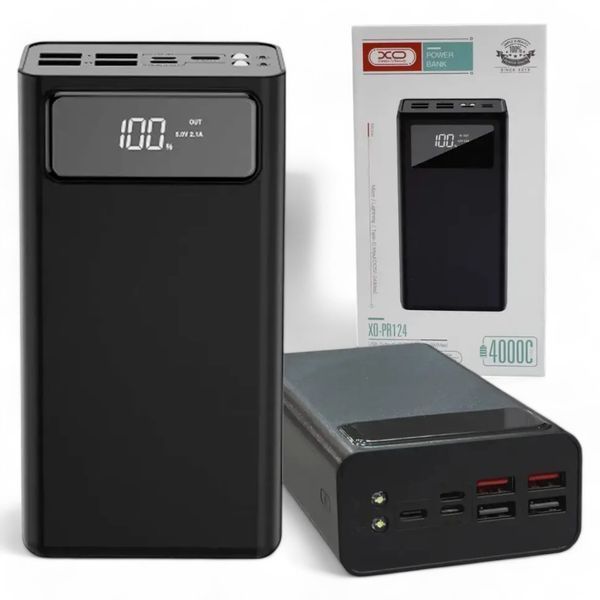Портативная батарея повербанк XO PR124 40000 mAh Black 22.5W XO PR124 фото