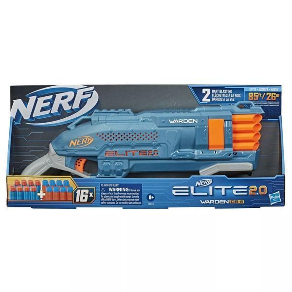 Бластер Nerf Elite 2.0 Warden DB-8 Наблюдатель с 16 пулями помповый дальность 26 м DB-8 фото