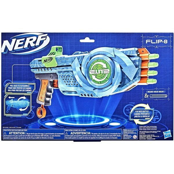 Бластер Nerf Elite 2.0 Flipshots Flip-8 с 8 стволами и 8 пулями ручной Flip-8 фото