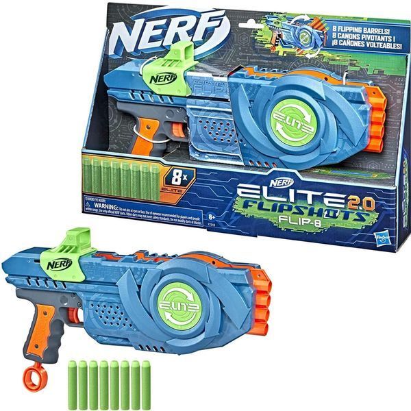 Бластер Nerf Elite 2.0 Flipshots Flip-8 с 8 стволами и 8 пулями ручной Flip-8 фото